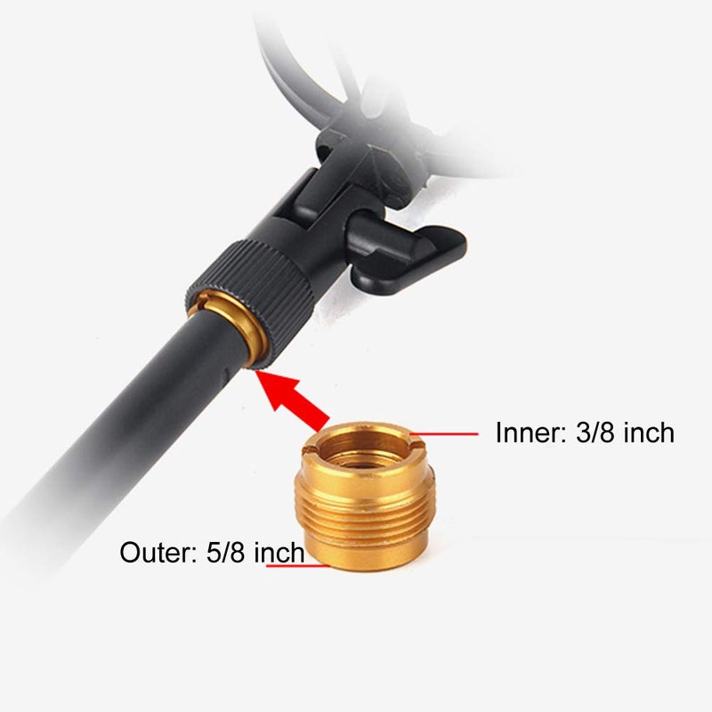 lasenersm 3 Pieces 5/8" Male to 3/8" Female Threaded Nut Screw Adapters Microphone Clip Holder Nut Adapters For Mic Micphone Stand - Image 3